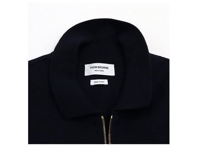 Thom Browne Navy Armband Polo-Strickjacke mit Reißverschluss für Herren Blau - Ansicht 5