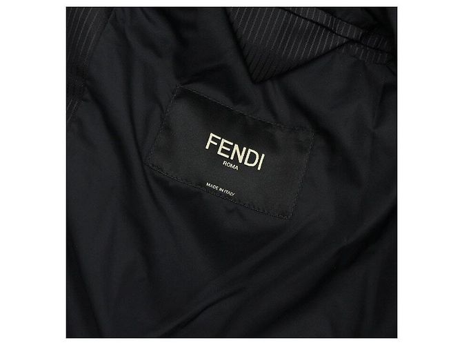 Fendi Men's Down Jacket with FF Logo in Black - view 6