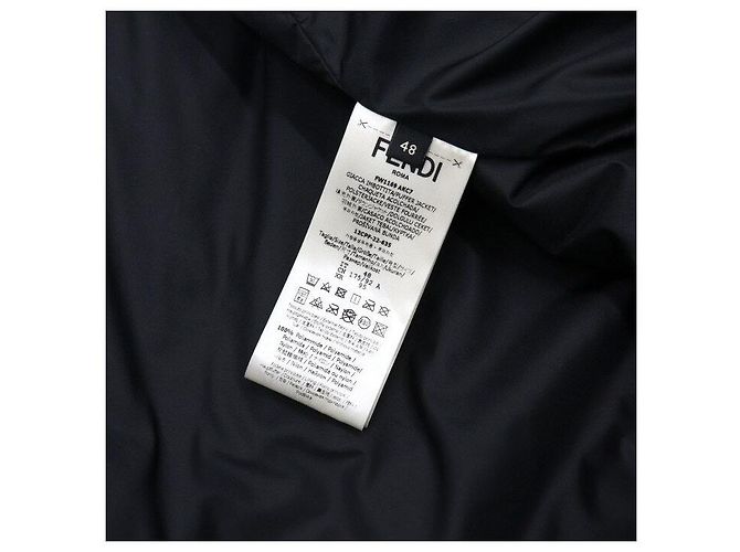 Fendi Men's Down Jacket with FF Logo in Black - view 7