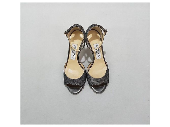 Jimmy Choo Décolleté glitterati Argento - vista 3