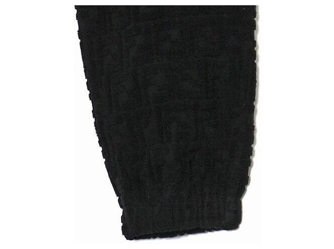 Fendi Pantaloni della tuta in cotone ricamati da uomo Nero - vista 3