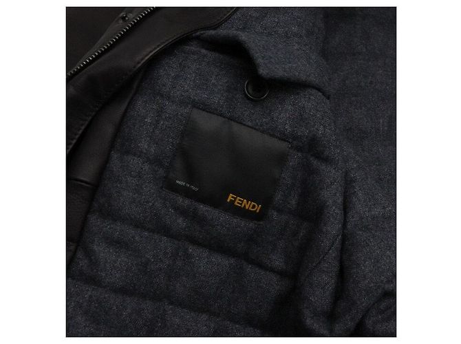 Fendi Black Leather Men's Jacket - view 6