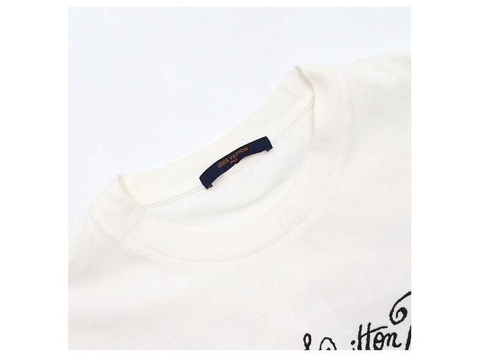 Louis Vuitton Weißes Baumwoll-T-Shirt mit Rundhalsausschnitt CONCH für Herren - Ansicht 5