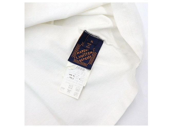 Louis Vuitton Weißes Baumwoll-T-Shirt mit Rundhalsausschnitt CONCH für Herren - Ansicht 6