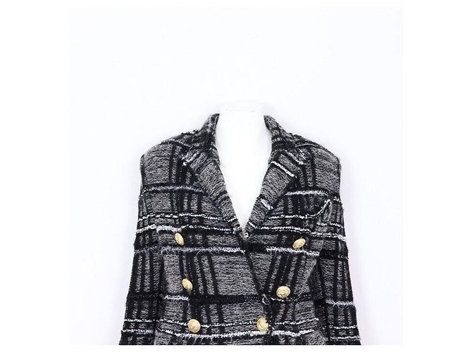 Balmain Double Gold Button Tweed Women's Jacket - view 2