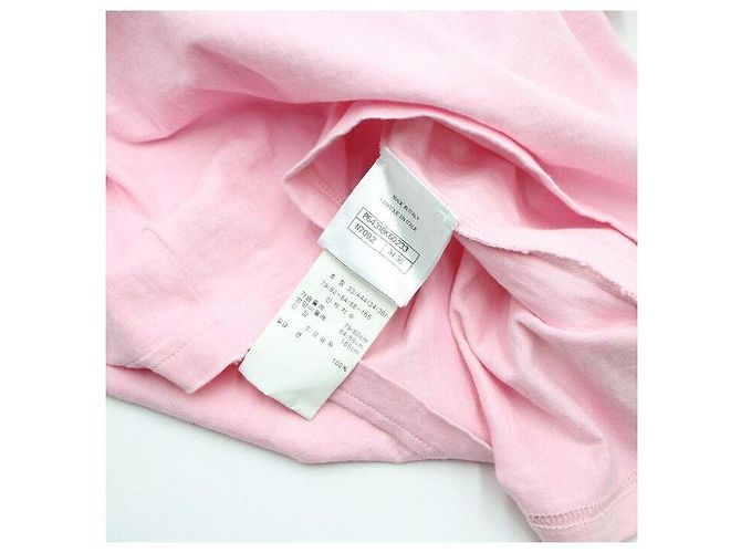 Chanel Short Sleeve T-Shirt Season mit kristallbesetztem Logo Pink - Ansicht 5