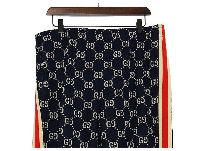Gucci Pantaloni jogger in jacquard blu navy per uomo - vista 2