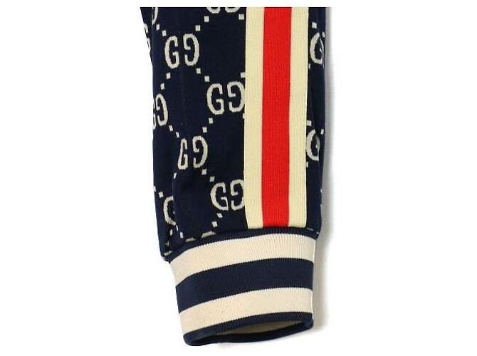 Gucci Pantaloni jogger in jacquard blu navy per uomo - vista 3
