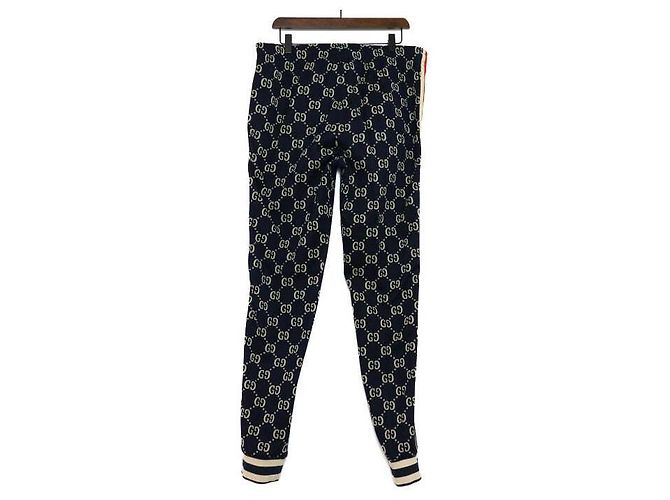 Gucci Pantaloni jogger in jacquard blu navy per uomo - vista 4