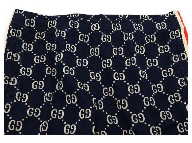 Gucci Pantaloni jogger in jacquard blu navy per uomo - vista 5
