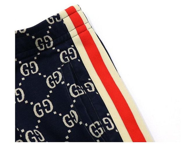 Gucci Pantaloni jogger in jacquard blu navy per uomo - vista 6