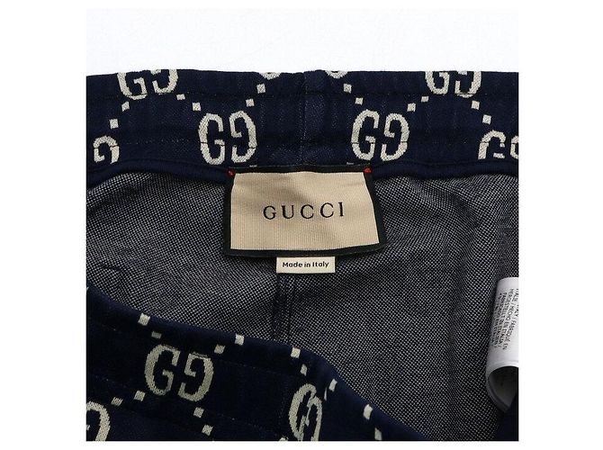 Gucci Pantaloni jogger in jacquard blu navy per uomo - vista 7
