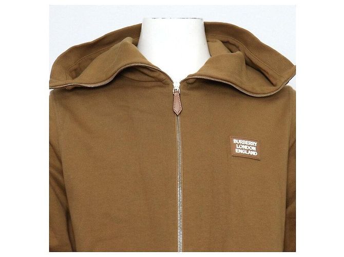 Burberry Giacca con zip e patch logo in cotone per unisex - vista 2