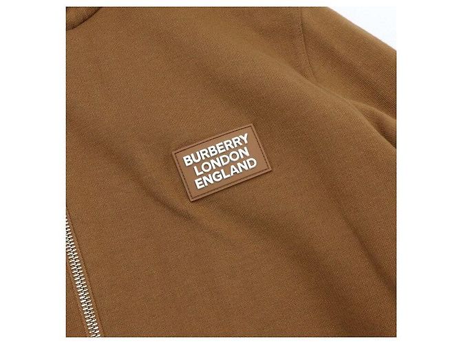 Burberry Giacca con zip e patch logo in cotone per unisex - vista 6