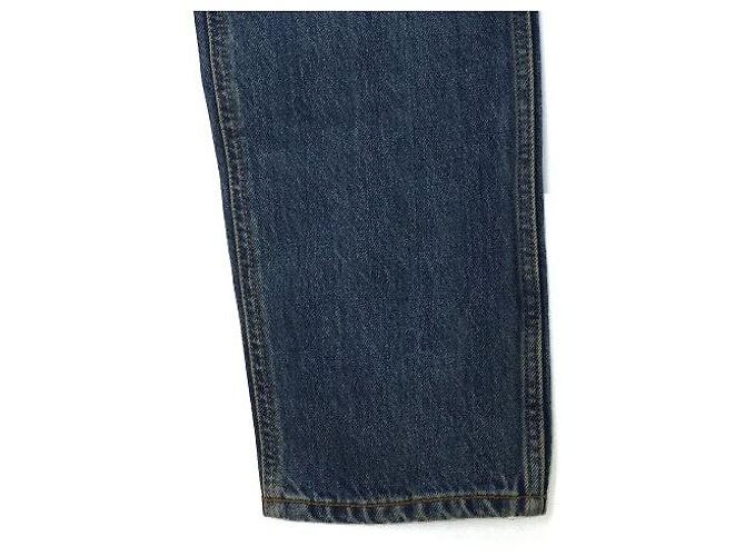 Gucci Denimhose für Herren blau mit Lederetikett - Ansicht 3