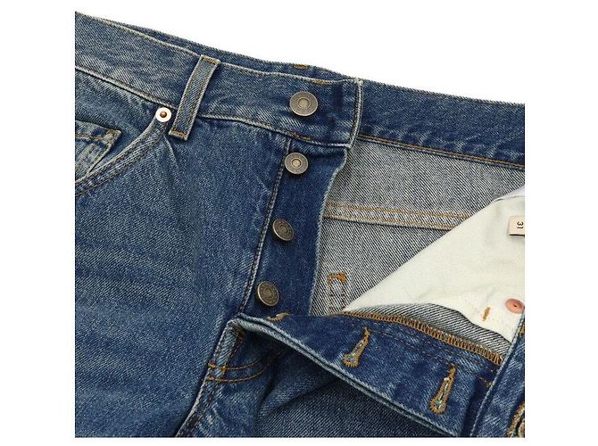 Gucci Denimhose für Herren blau mit Lederetikett - Ansicht 8