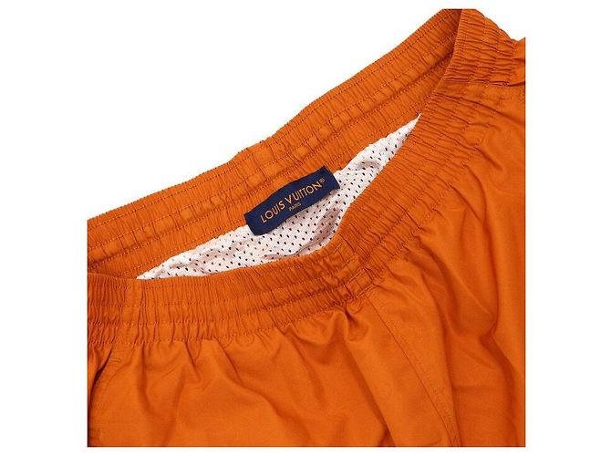 Louis Vuitton Orangefarbene Nylon-Monogramm-Badeshorts Herrenshorts - Ansicht 5