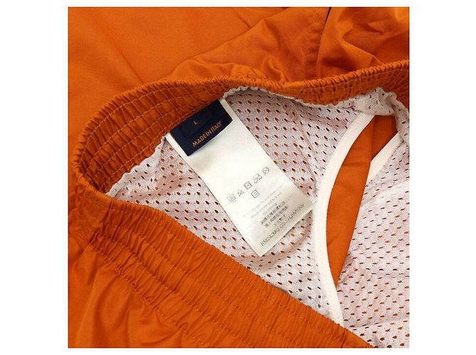 Louis Vuitton Orangefarbene Nylon-Monogramm-Badeshorts Herrenshorts - Ansicht 6