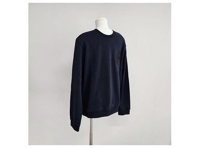 Hermès Pull col rond pour homme Marine Noir - vue 7