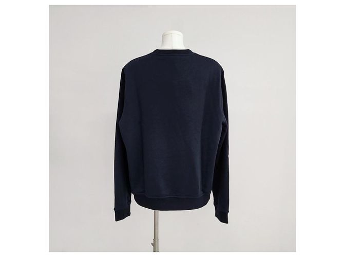 Hermès Pull col rond pour homme Marine Noir - vue 8