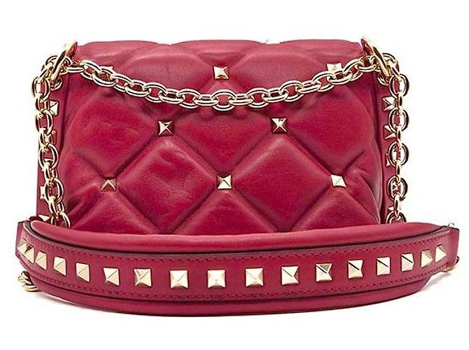 Valentino Rockstud Candy Mini Umhängetasche Rot - Ansicht 3