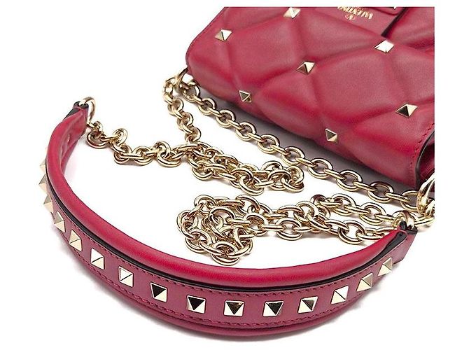 Valentino Rockstud Candy Mini Umhängetasche Rot - Ansicht 5