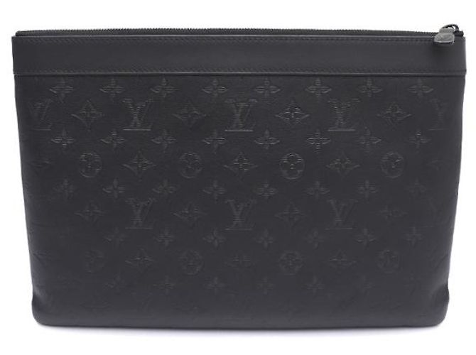 Louis Vuitton Clutch Monogram Shadow Nero - vista 12