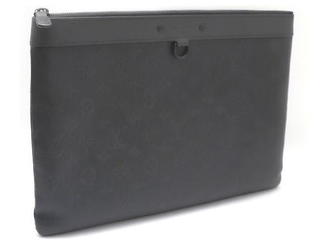 Louis Vuitton Clutch Monogram Shadow Nero - vista 2