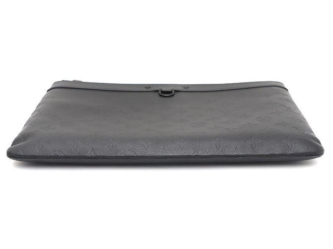 Louis Vuitton Clutch Monogram Shadow Nero - vista 6