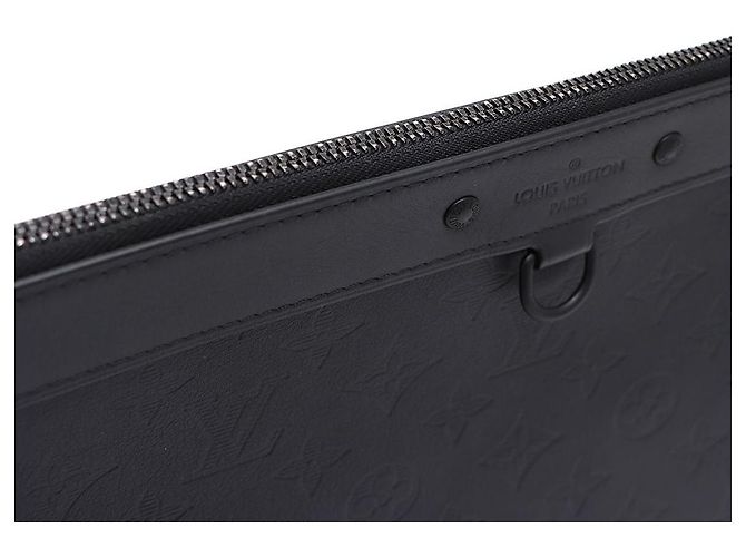 Louis Vuitton Clutch Monogram Shadow Nero - vista 8