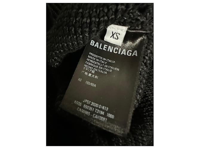 Balenciaga Strickware mit BB-Logo-Stickerei (Oversized) Silber - Ansicht 5