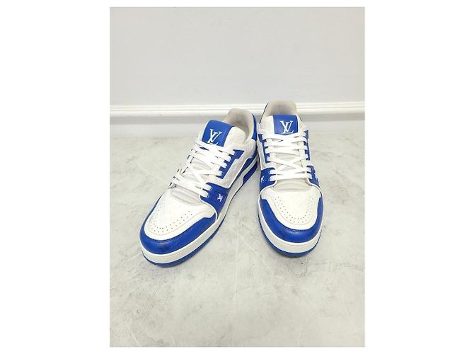 Louis Vuitton Sneakers Trainer Monogram LV blu - vista 2