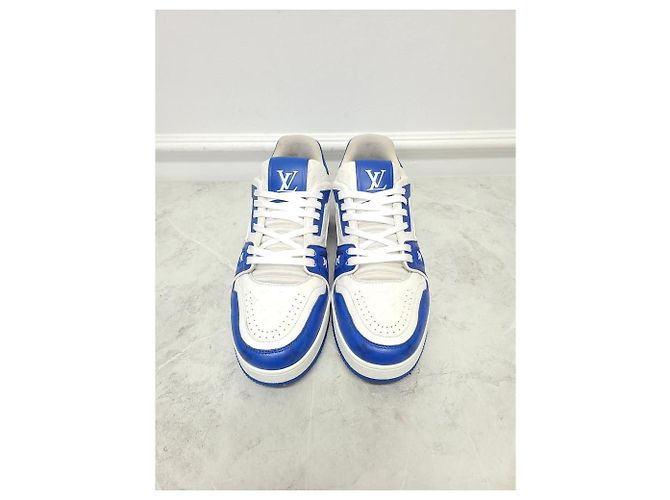 Louis Vuitton Sneakers Trainer Monogram LV blu - vista 5