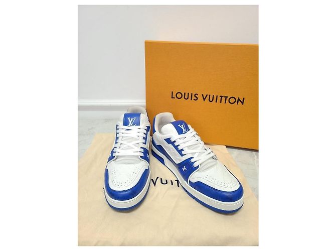 Louis Vuitton Sneakers Trainer Monogram LV blu - vista 7
