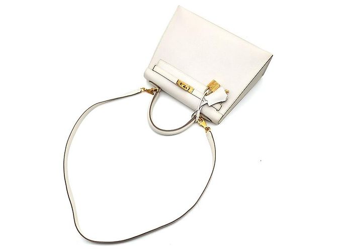 Hermès Outstitch Sellier Kelly Bianco - vista 4