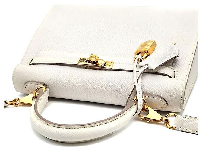 Hermès Outstitch Sellier Kelly Bianco - vista 6