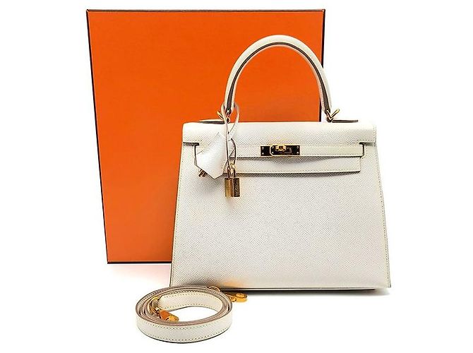 Hermès Outstitch Sellier Kelly Bianco - vista 8