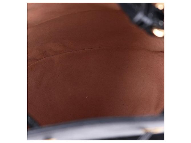 Gucci Piccola borsa a tracolla a secchiello in scamosciato nero - vista 11