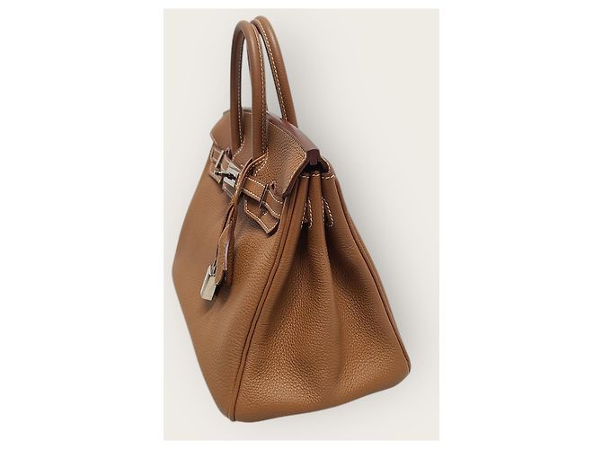 Hermès Borsa a tracolla Birkin in pelle Togo con finiture Oro e Argento D'oro - vista 2