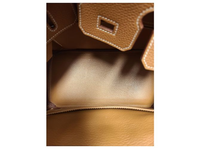 Hermès Borsa a tracolla Birkin in pelle Togo con finiture Oro e Argento D'oro - vista 4