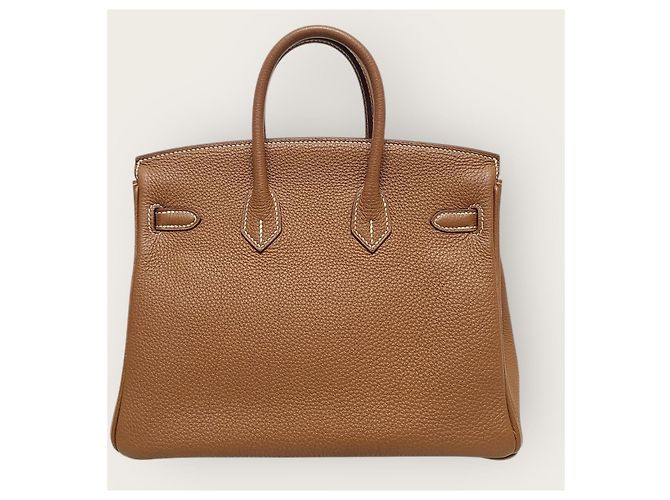 Hermès Borsa a tracolla Birkin in pelle Togo con finiture Oro e Argento D'oro - vista 5