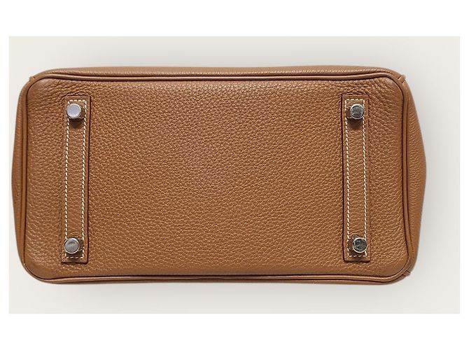 Hermès Borsa a tracolla Birkin in pelle Togo con finiture Oro e Argento D'oro - vista 6