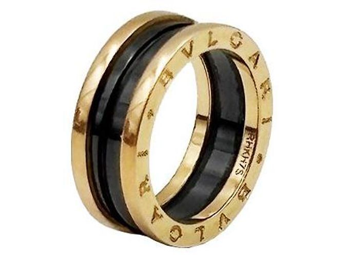 Bulgari Bvlgari Ring aus schwarzer Keramik und Roségold Größe Pink - Ansicht 2