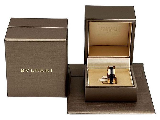 Bulgari Bvlgari Ring aus schwarzer Keramik und Roségold Größe Pink - Ansicht 3