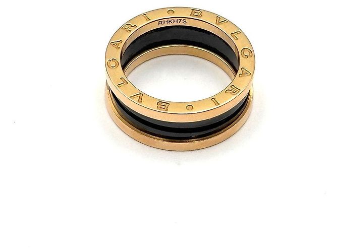 Bulgari Bvlgari Ring aus schwarzer Keramik und Roségold Größe Pink - Ansicht 6
