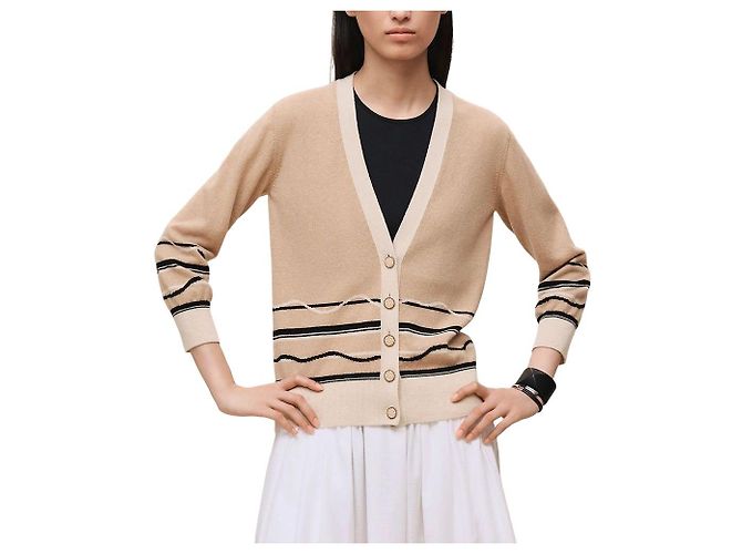 Hermès Langarm-Cardigan für Damen Braun - Ansicht 5