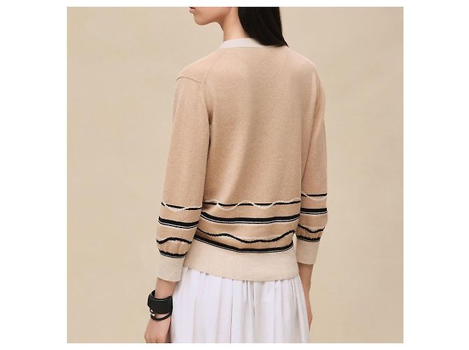 Hermès Langarm-Cardigan für Damen Braun - Ansicht 6