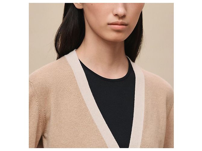 Hermès Langarm-Cardigan für Damen Braun - Ansicht 7