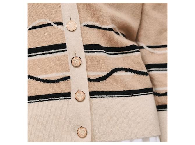 Hermès Langarm-Cardigan für Damen Braun - Ansicht 8