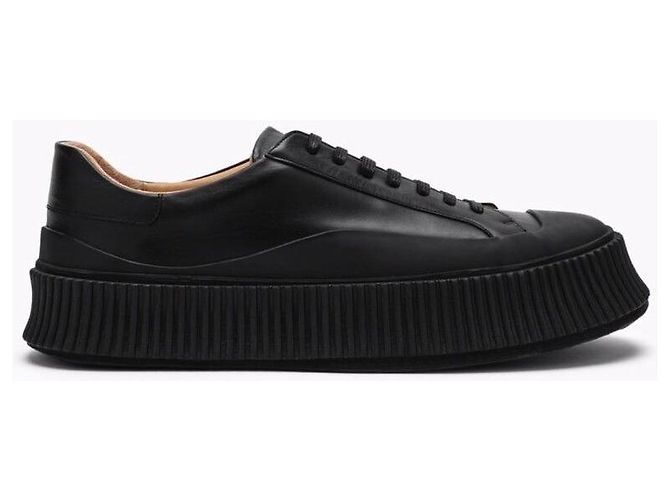Jil Sander Sneakers in pelle oversize Nero - vista 2